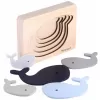 KINDSGUT Dřevěné puzzle velryba