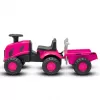 Baby Mix Dětské odrážedlo traktor s vlečkou Benny růžový