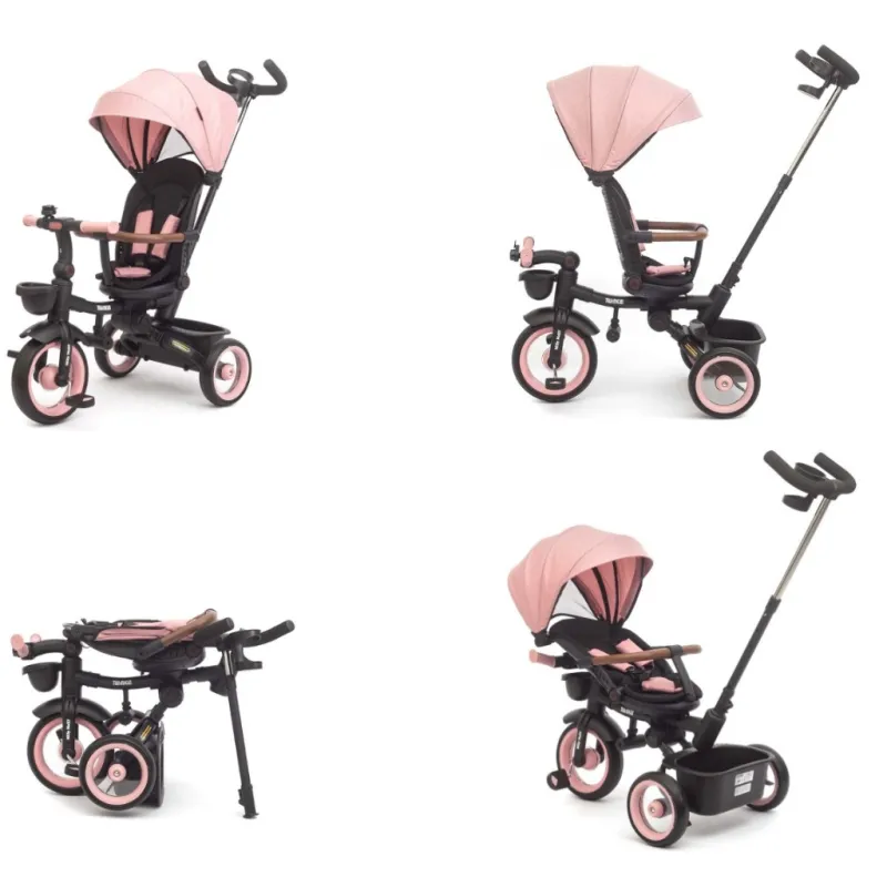 Milly Mally Luxusní dětská tříkolka s osvětlením Twinkle pink