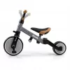 Milly Mally Dětská tříkolka 4v1 Optimus Plus s vodící tyčí grey