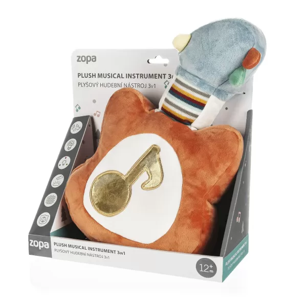 Zopa Plyšová hudební hračka 3v1, My first guitar