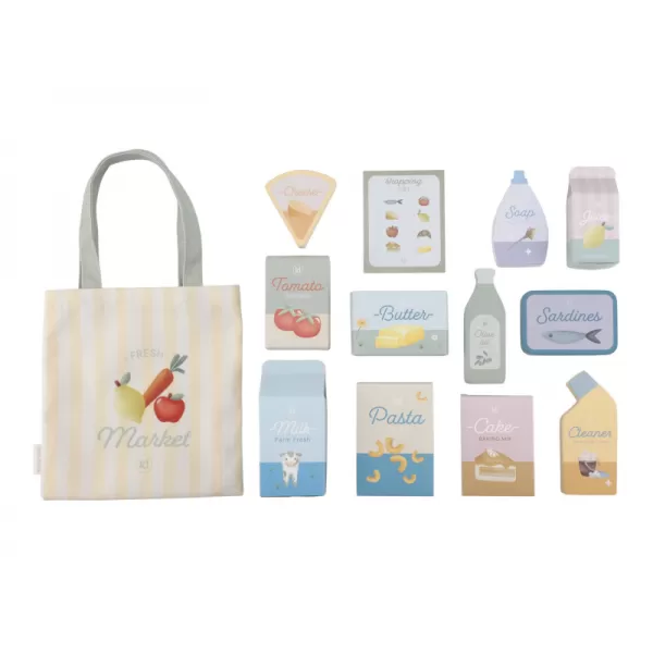 Little Dutch Nákupní vozík s doplňky dřevěný