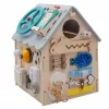 Baby Mix Dřevěný interaktivní domeček Activity Board šedý