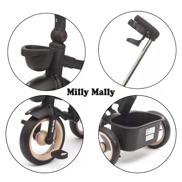 Milly Mally Luxusní dětská tříkolka s osvětlením Twinkle beige