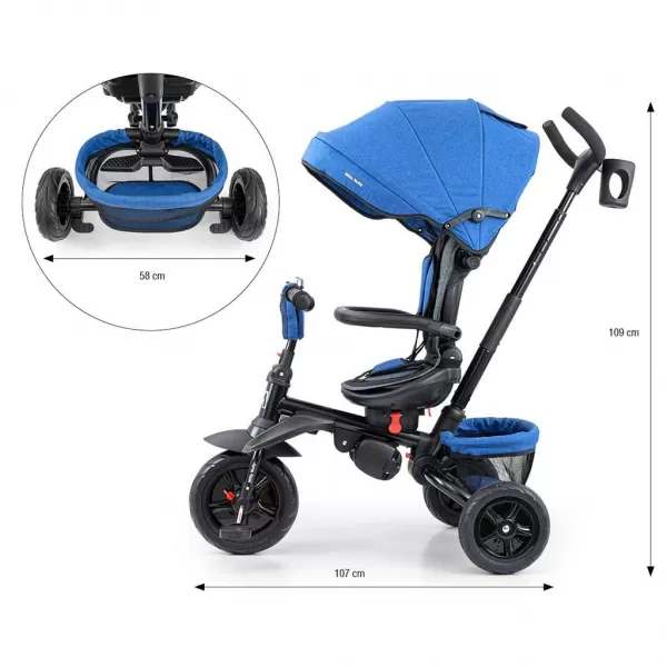 Milly Mally Dětská tříkolka 6v1 Stanley navy-black