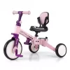 Milly Mally Dětská tříkolka 5v1 Optimus Max s vodící tyčí pink