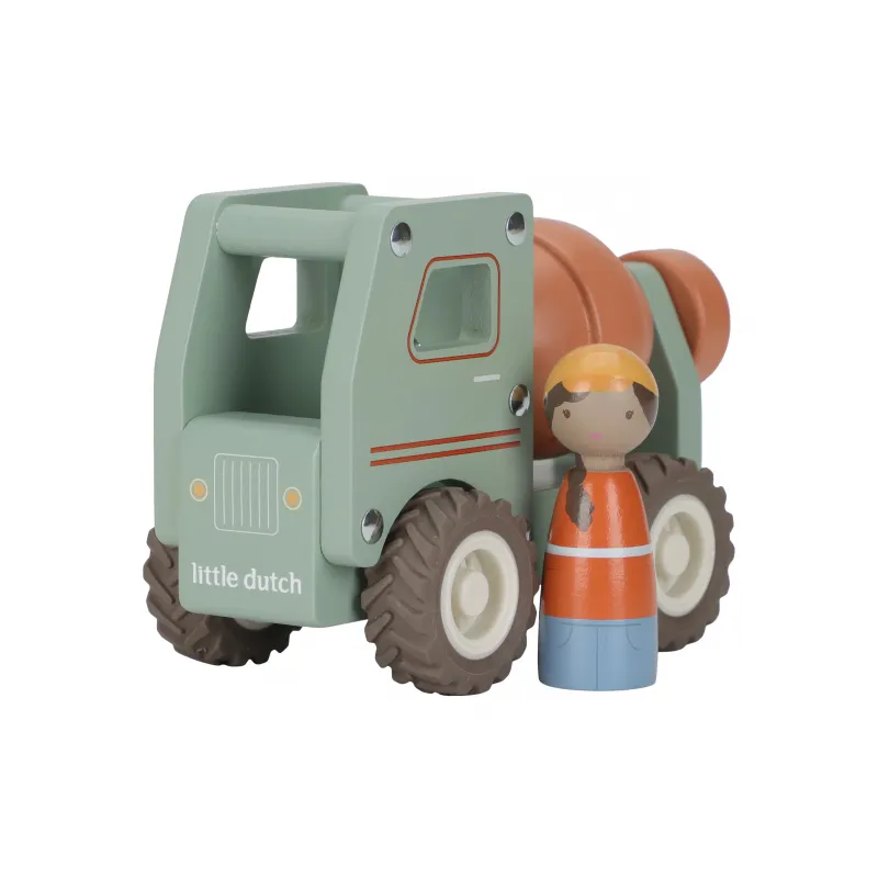 Little Dutch Náklaďák s míchačkou dřevěný
