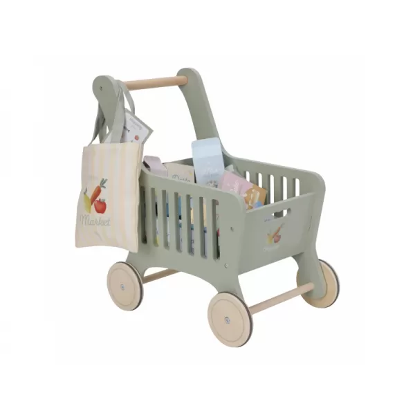 Little Dutch Nákupní vozík s doplňky dřevěný