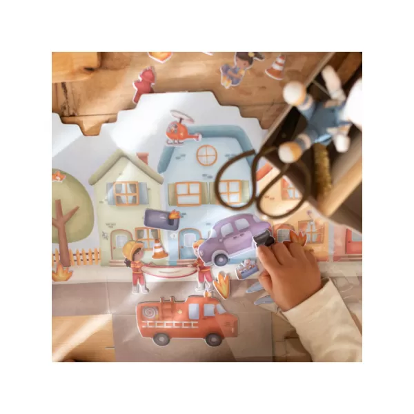 Little Dutch Knížka se samolepkami Hasičská stanice Jim