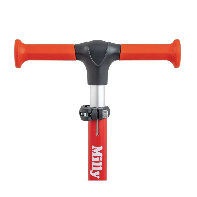 Milly Mally Tříkolová balanční koloběžka-scooter se sedátkem FUZZY red