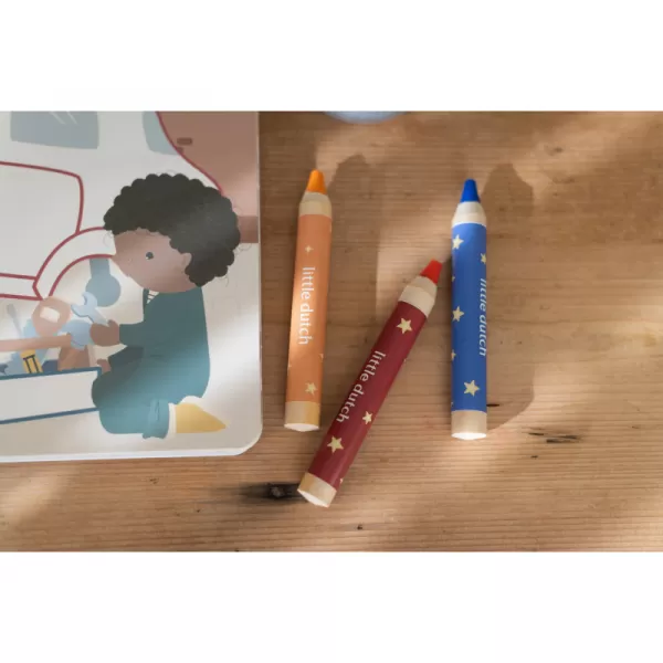 Little Dutch Omalovánky s pastelkami Doprava Jim