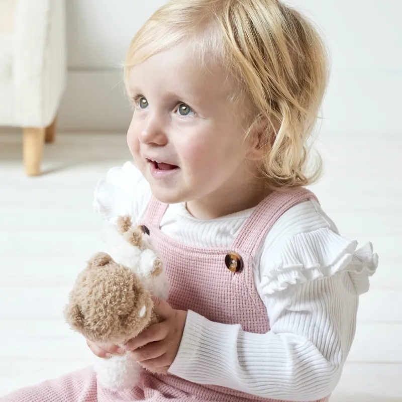 NATTOU Hračka plyšová chrastítko Teddy medvídek 14 cm, 0m+