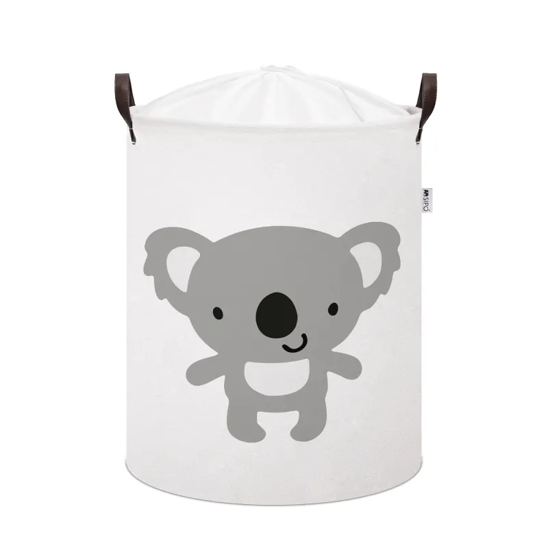 Sipo Koš na hračky se šňůrkou, skládací bavlněný / 43 l, Koala