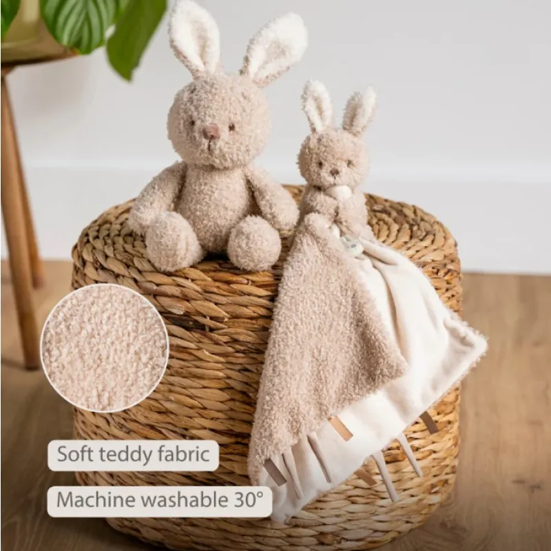 NATTOU Mazlíček plyšový Teddy zajíček 27 x 27 cm, 0m+