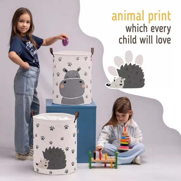 Sipo Koš na hračky se šňůrkou, skládací bavlněný / 43 l, Hedgehog