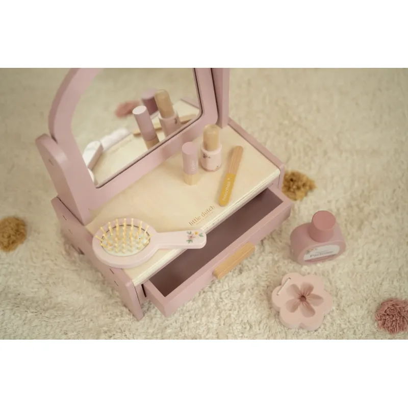 Little Dutch Toaletní stoleček dřevěný Pink