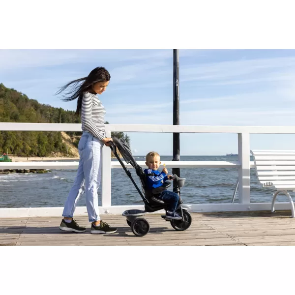 QPLAY Tříkolka Cosy Grey, věk 10-72 měsíců