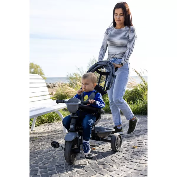 QPLAY Tříkolka Cosy Grey, věk 10-72 měsíců