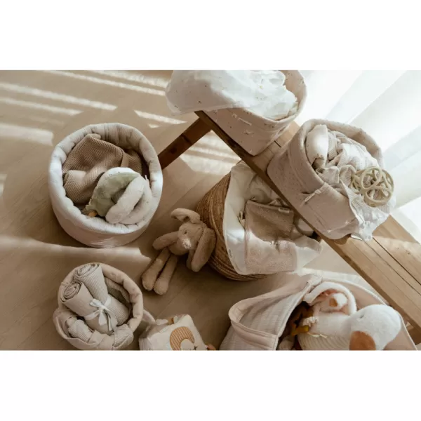 Little Dutch Košík textilní oboustranný extra velký Pure