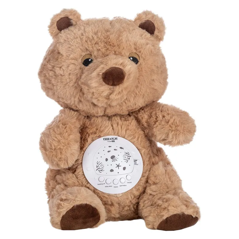 FREEON Free2Play Usínáček s hudbou a světelnou projekcí Teddy Bear