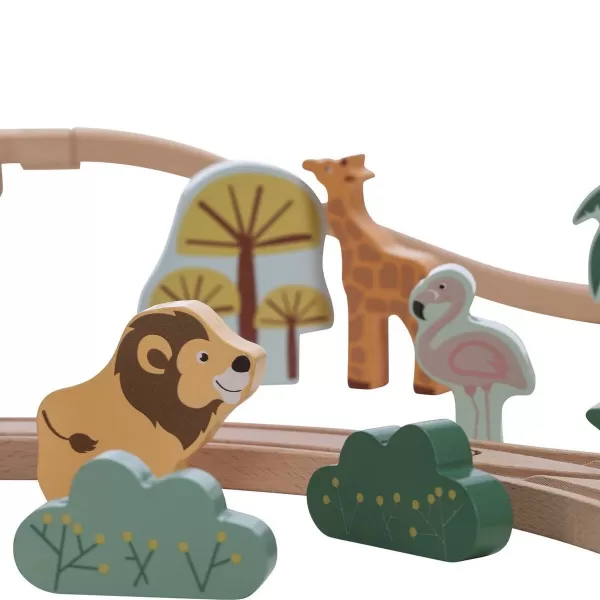 FREEON Free2Play Dřevěná vláčkodráha se zvířátky