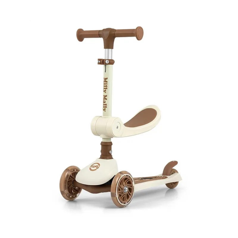 Milly Mally Tříkolová balanční koloběžka-scooter se sedátkem FUZZY classic