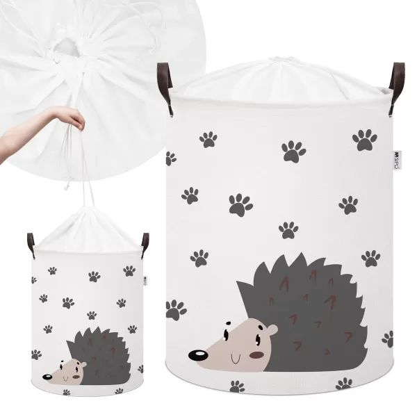 Sipo Koš na hračky se šňůrkou, skládací bavlněný / 43 l, Hedgehog