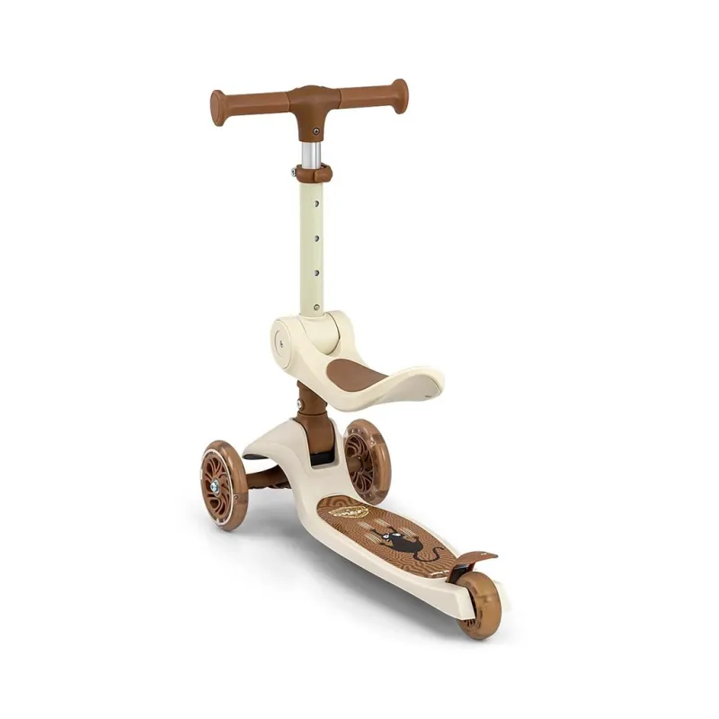 Milly Mally Tříkolová balanční koloběžka-scooter se sedátkem FUZZY classic