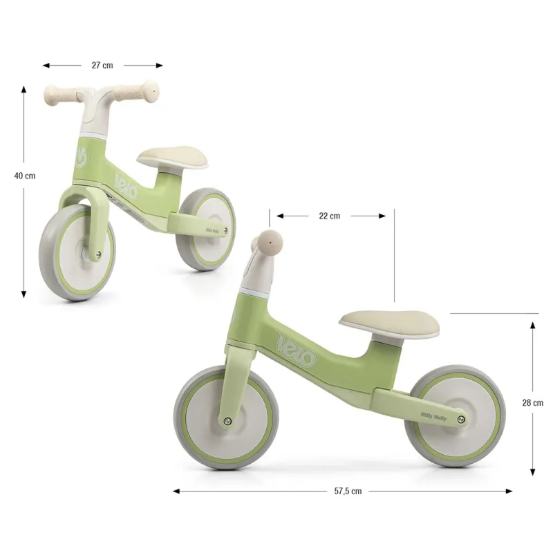 Milly Mally Dětské balanční kolo Velo Green