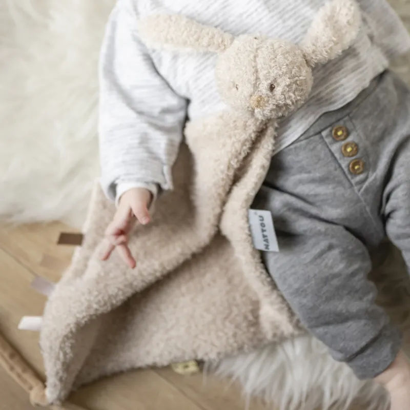 NATTOU Mazlíček plyšový maxi Teddy zajíček 28 x 28 cm, 0m+