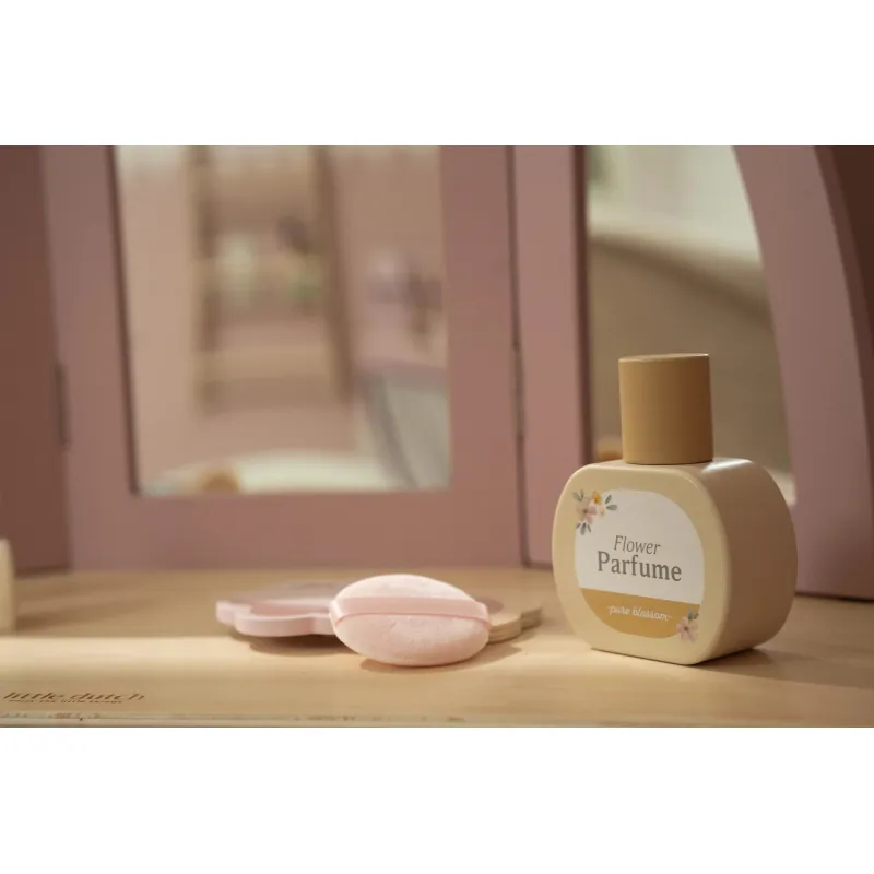 Little Dutch Toaletní stolek s židličkou dřevěný Pink