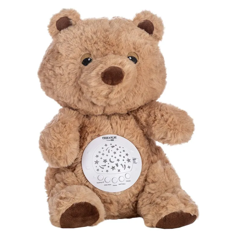 FREEON Free2Play Usínáček s hudbou a světelnou projekcí Teddy Bear