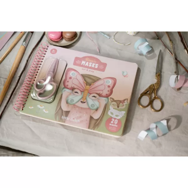 Little Dutch Kniha s vystřihovacími maskami Rosa