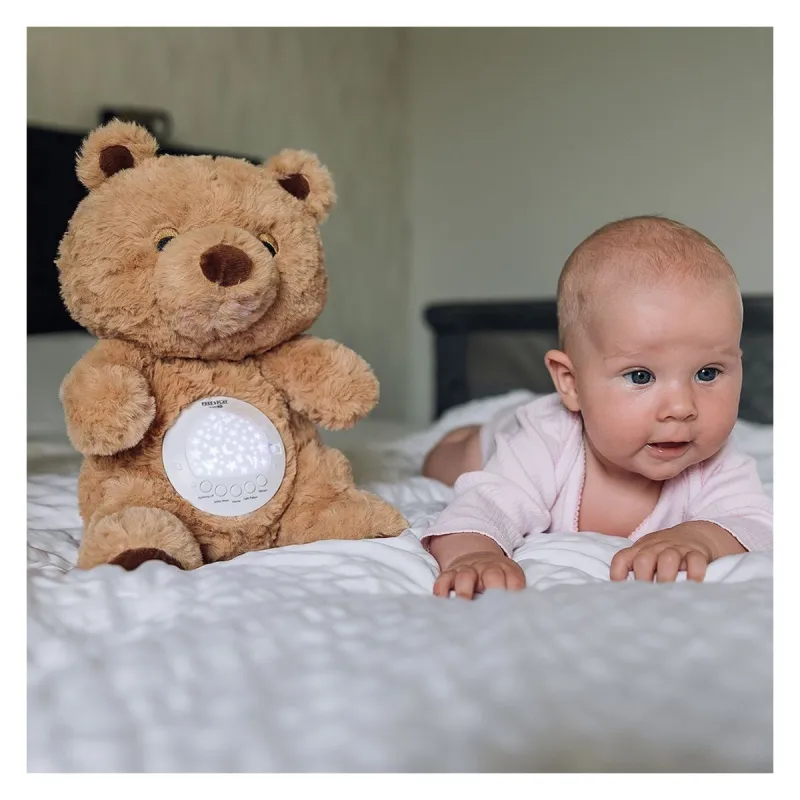 FREEON Free2Play Usínáček s hudbou a světelnou projekcí Teddy Bear