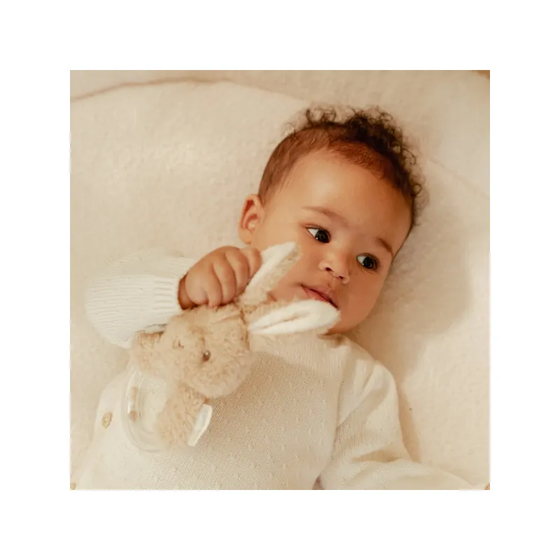 Little Dutch Chrastítko s korálky králíček Newborn Naturals