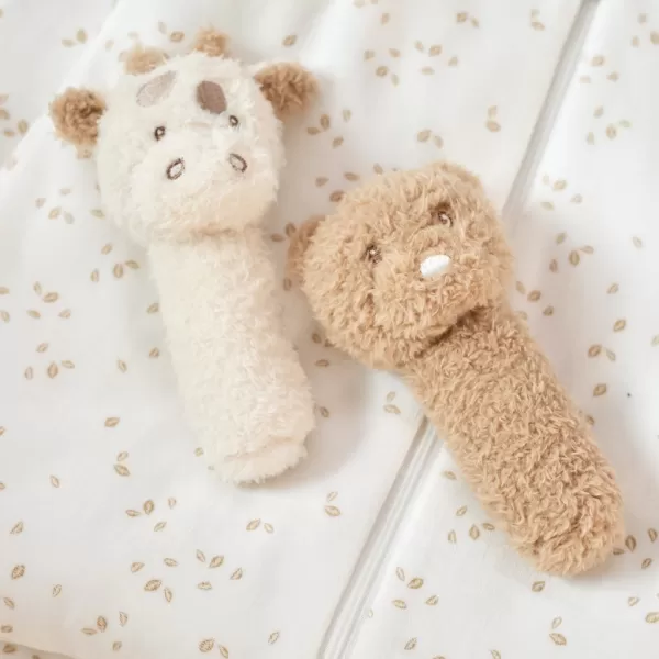 NATTOU Hračka plyšová chrastítko Teddy žirafa 14 cm, 0m+