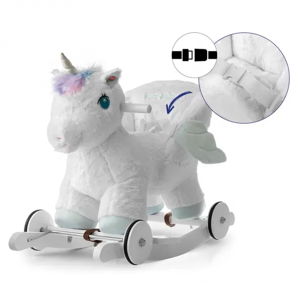 Milly Mally Houpací koník s melodií a kolečky Polly Jednorožec