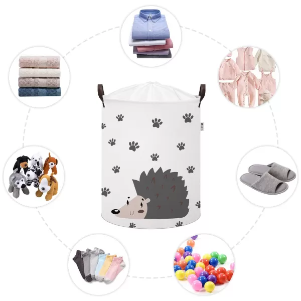 Sipo Koš na hračky se šňůrkou, skládací bavlněný / 43 l, Hedgehog