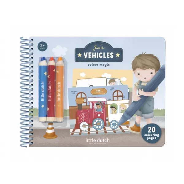 Little Dutch Omalovánky s pastelkami Doprava Jim