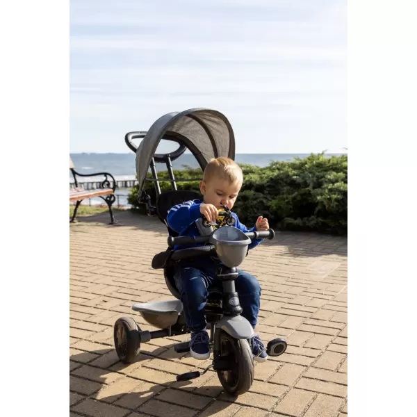 QPLAY Tříkolka Cosy Grey, věk 10-72 měsíců