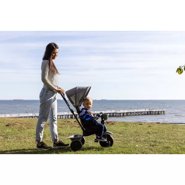 QPLAY Tříkolka Cosy Grey, věk 10-72 měsíců