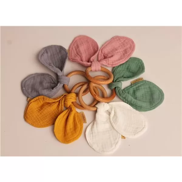 New Baby Kousátko pro děti ouška Ears mustard