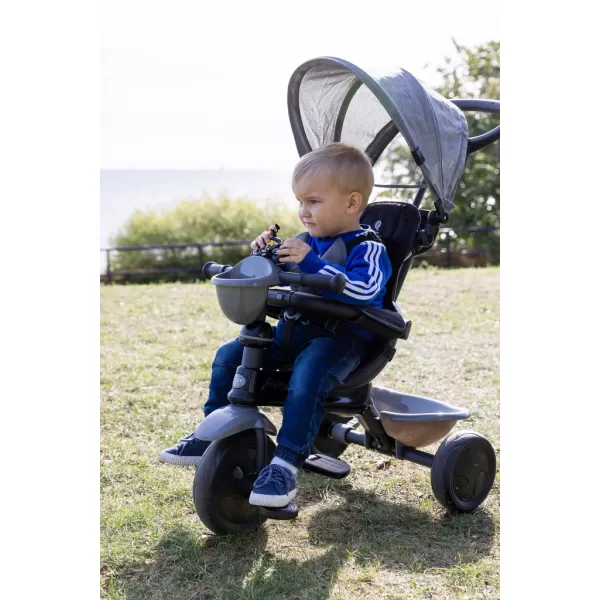 QPLAY Tříkolka Cosy Grey, věk 10-72 měsíců