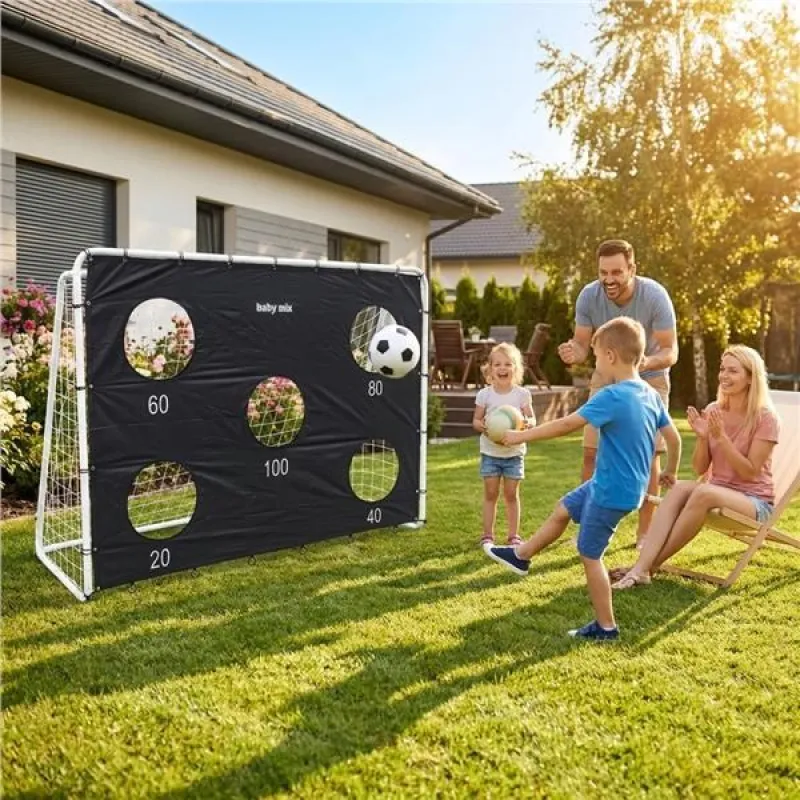 Mimulo Fotbalová branka s přesnostní plachtou Baby Mix black