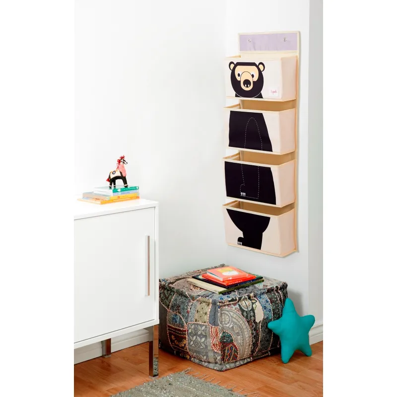 3 SPROUTS Závěsný organizér Bear Black