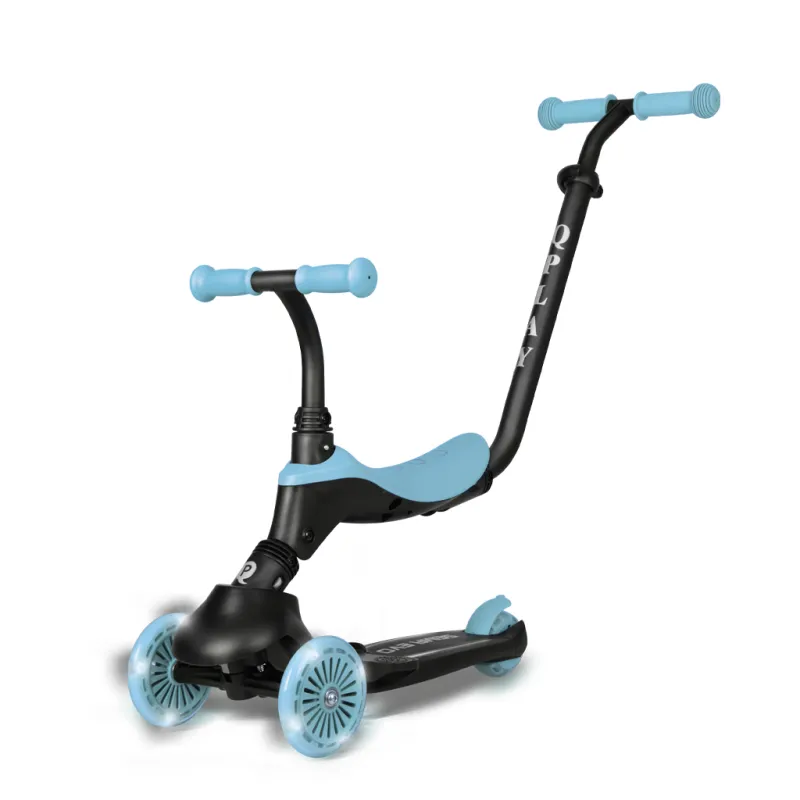QPLAY Koloběžka / odrážedlo Sema Evo s LED světly , věk 1 - 6 let, do 50 kg
