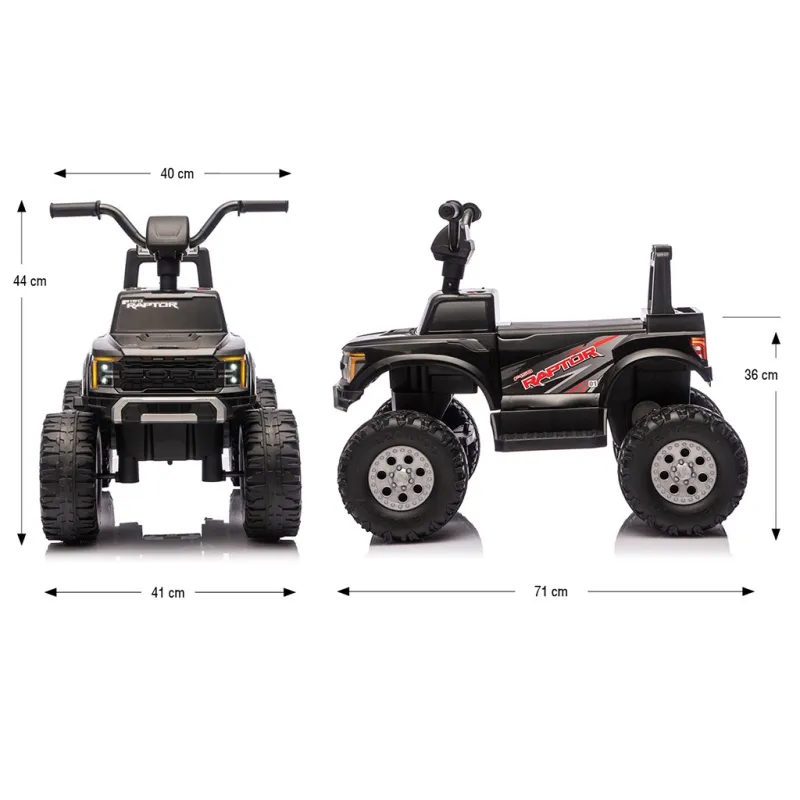 Milly Mally Elektrická čtyřkolka Ford F-150 Raptor black