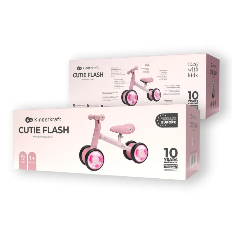 KINDERKRAFT Odrážedlo Cutie Flash Pink