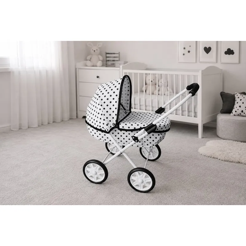 New Baby Dětský kočárek pro panenky Anička dots
