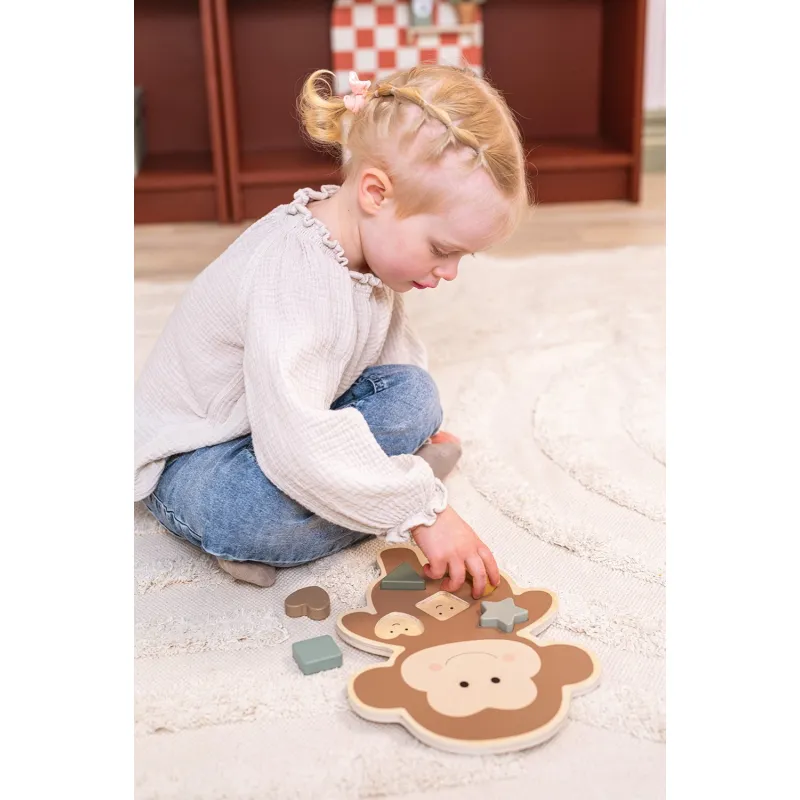 JABADABADO Vkládací dřevěné puzzle Opička